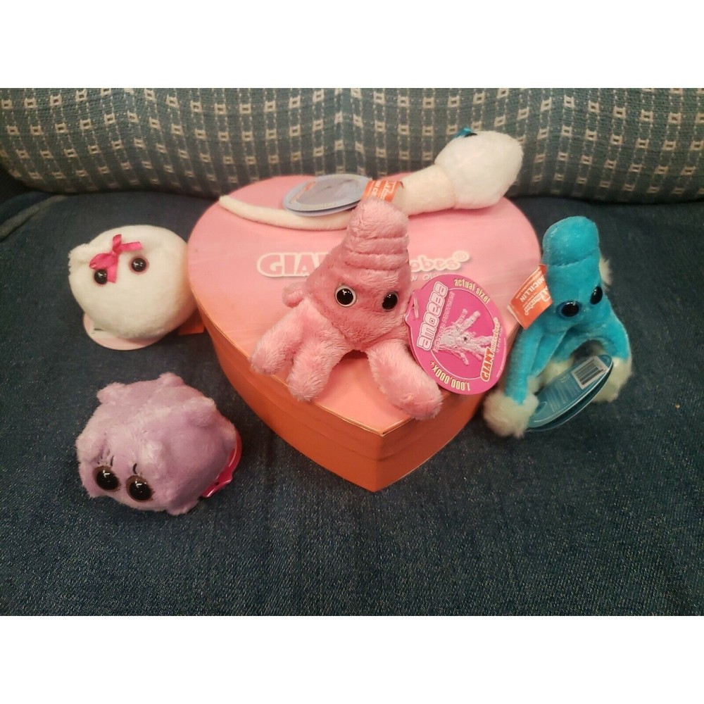 Giant Microbes Plush Set  AMOEBA SPERM EGG KISSING DISEASE PENICILLIN